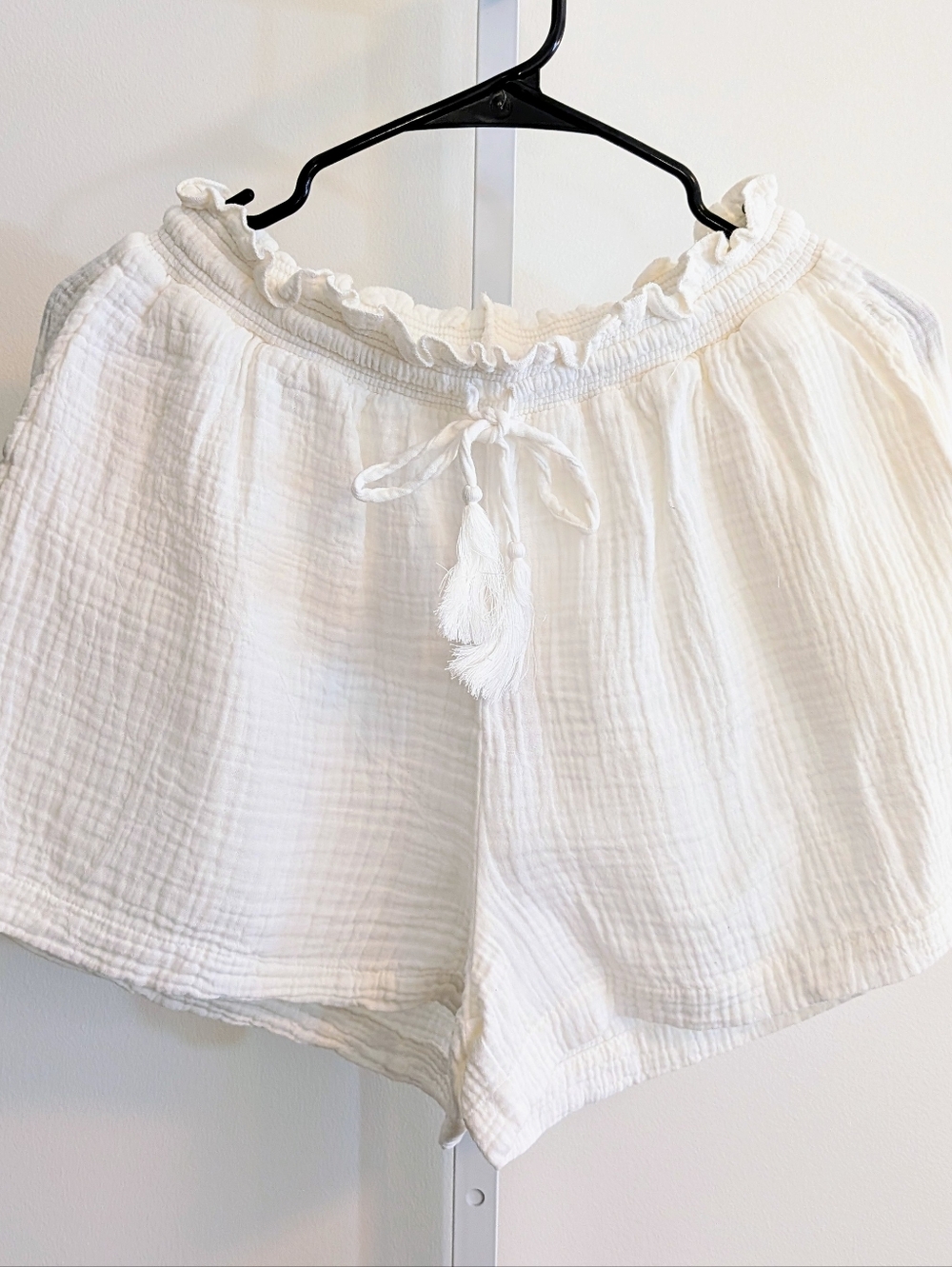 NWT Hello Nite Textured Gauze Lounge Shorts - White Sand - Picture 4 of 5